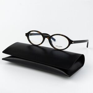 NEW Saint Laurent SL751 JEANNE OPT 002 Havana Oval Women Eyeglasses